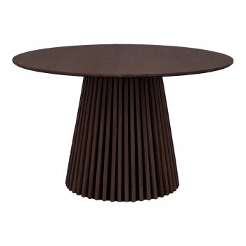 Jídelní stůl Osaka smoked, kulatý, dubová dýha, Ø120×75 cm – House Nordic