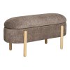 Lavice Branca, hnědá, bouclé, 98×41×48 cm – House Nordic