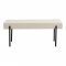 Polstrovaná lavice Swindon, bouclé, bílá, 100×36×42,5 cm – House Nordic