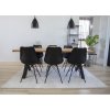 Jídelní židle Oslo, černá, PU kůže, černé kovové nohy (1 pár) – House Nordic