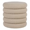 Taburet Brooklyn, bouclé, béžový, Ø44×44 cm – House Nordic