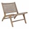 Zahradní křeslo Derby, teak/polyratan, přírodní, 60×80×73 cm – House Nordic