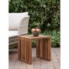 Zahradní odkládací stolek Pego, teak, čtvercový, 40×40×40 cm – House Nordic