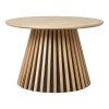 Konferenční stolek Osaka natural, kulatý, dubová dýha, Ø70×45 cm – House Nordic