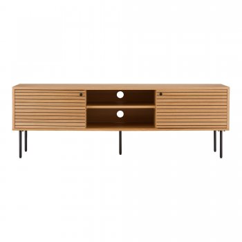 Televizní stolek Kyoto, dub přírodní, dýha, 150×40×50 cm – House Nordic