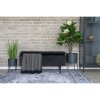Lavice Watford, sametová, černá, 95×36,5×43 cm – House Nordic