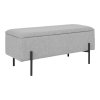 Lavice Watford, světle šedá, 95×36,5×43 cm – House Nordic