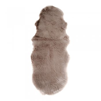 Koberec Lambskin Artificial, umělá ovčí kožešina, hnědý, 60×180 cm – House Nordic