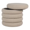 Taburet Brooklyn, bouclé, béžový, Ø44×44 cm – House Nordic