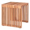 Zahradní odkládací stolek Pego, teak, čtvercový, 40×40×40 cm – House Nordic
