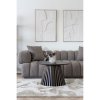 Konferenční stolek Osaka smoked, kulatý, dubová dýha, Ø70×45 cm – House Nordic