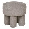 Taburet Canberra, kulatý, polyester, světle šedý, ø43×43 cm – House Nordic