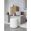 Taburet Ejby, kulatý, bouclé, bílý, ø34×36 cm – House Nordic