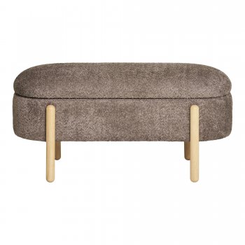 Lavice Branca, hnědá, bouclé, 98×41×48 cm – House Nordic
