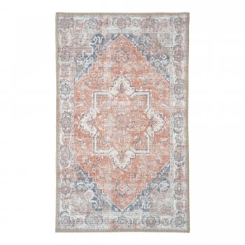 Rohožka Havana, chenille polyester, oranžovo-modrá, 50×80 cm – House Nordic
