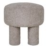 Taburet Canberra, kulatý, polyester, světle šedý, ø43×43 cm – House Nordic