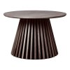 Konferenční stolek Osaka smoked, kulatý, dubová dýha, Ø70×45 cm – House Nordic