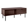 Konferenční stolek Kyoto, dub kouřový, dýha, 150×40×50 cm – House Nordic