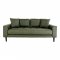 Pohovka Lido, 2,5místná, polyester, olivově zelená, 180×93×76 cm – House Nordic