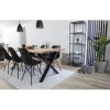 Jídelní židle Oslo, černá, PU kůže, černé kovové nohy (1 pár) – House Nordic