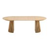 Jídelní rozkládací stůl Osaka natural, kulatý, dubová dýha, Ø120–240×75 cm – House Nordic