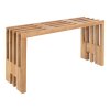 Zahradní lavice Benidorm, teak, přírodní, 90×30×49 cm – House Nordic