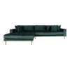Sedací souprava Lido, zelený velvet, 290×170–92×76 cm – House Nordic