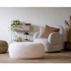Otočné křeslo Messina, světle šedé, bouclé – House Nordic