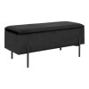 Lavice Watford, sametová, černá, 95×36,5×43 cm – House Nordic