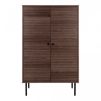 Kyoto skříň, 2 dvířka, dubová dýha, kouřová, 80×40×130 cm – House Nordic