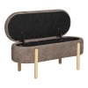 Lavice Branca, hnědá, bouclé, 98×41×48 cm – House Nordic