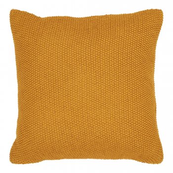 Polštář Santos, recyklovaná bavlna, okrová, 45×45 cm – House Nordic