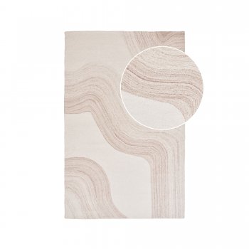 Koberec Pune, ručně tkaný, světle hnědý/slonovinový, 160×230 cm – House Nordic