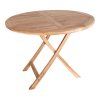 Zahradní kulatý stůl Oviedo, teak, Ø100 × 75 cm – House Nordic
