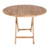 Zahradní kulatý stůl Oviedo, teak, Ø100 × 75 cm – House Nordic
