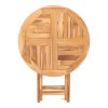 Zahradní odkládací stolek Oviedo, teak, Ø70 × 75 cm – House Nordic