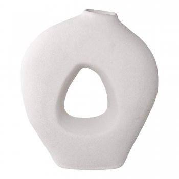 Váza, keramická, bílá, 24×10,5×27,8 cm – House Nordic