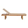 Zahradní lehátko Derby, teak/polyratan, přírodní, 190×65×38 cm – House Nordic