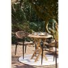 Zahradní odkládací stolek Oviedo, teak, Ø70 × 75 cm – House Nordic
