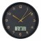 Nástěnné hodiny Amiens, s digitálním displejem, černé, ø25 cm – House Nordic
