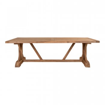 Zahradní stůl Volos, masivní teak, přírodní, 240×100×75 cm – House Nordic
