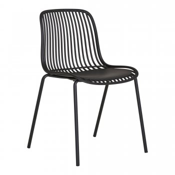 Zahradní židle Branson, černá, 46,5×55×82 cm – House Nordic