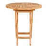 Zahradní odkládací stolek Oviedo, teak, Ø70 × 75 cm – House Nordic