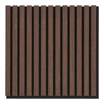 Akustický panel, dřevěná dýha, ořech, 52×52×2,2 cm (1 pár) – House Nordic