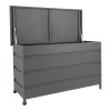 Úložný box Cassis, hliník, šedý, 160×82×85 cm – House Nordic
