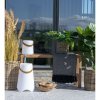 Stolní LED lampa Bristol s popruhem, bílá, 25×25×37,5 cm – House Nordic