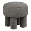 Canberra taburet, žinylka (chenille), antracitová, ø 43 cm × 43 cm – House Nordic