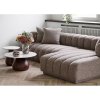 Pohovka Aurora Lounge, rohová pravá, bouclé, hnědá, 293×104/160×68 cm – House Nordic