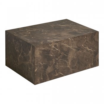 Konferenční stolek Prague, mramorový vzhled, hnědý, 60×80×40 cm – House Nordic