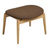 Olvera podnožka, čalounění polyester, přírodní/hnědá, 53,5 × 43 × 38 cm – House Nordic
